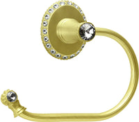 Caché II swing tissue reeded ring left with Swarovski Clear Crystals 1840R-8C