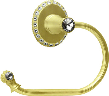 Caché II swing tissue reeded ring left with Swarovski Clear Crystals 1840R-8C