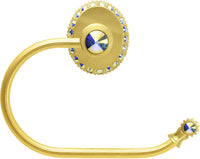 Cache Caché II swing tissue reeded ring right with Swarovski Aurore Boreale Crystals 1841R-8AB