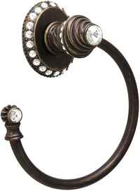 Cache Caché ll large swing towel smooth ring left with 42 rivoli Swarovski Clear Crystals 1847-3C