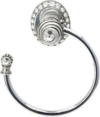 Cache Caché ll large swing towel smooth ring left with 42 rivoli Swarovski Clear Crystals 1847-9C