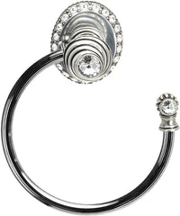 Cache Caché ll large swing towel reeded ring right with 42 rivoli Swarovski Clear Crystals 1848R-9C