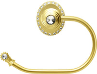 Cache Caché ll large swing tissue smooth ring left with 42 rivoli Swarovski Clear Crystals 1852-8C