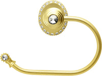Cache Caché ll large swing tissue reeded ring left with 42 rivoli Swarovski Clear Crystals 1852R-8C