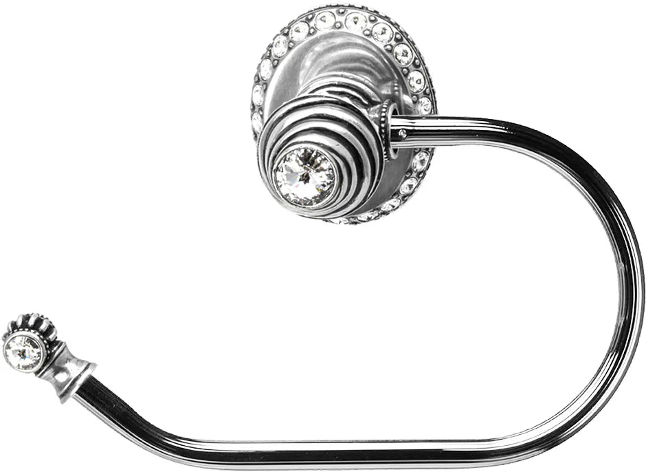 Caché II large swing tissue ring with Swarovski Crystals Reeded Center 1852/1853