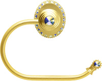 Cache Caché ll large swing tissue reeded ring right with 42 rivoli Swarovski Aurore Boreale Crystals 1853R-8AB
