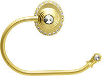 Cache Caché ll large swing tissue reeded ring right with 42 rivoli Swarovski Clear Crystals 1853R-8C
