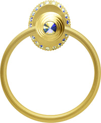 Cache Caché ll full swing towel reeded ring right with Swarovski Aurore Boreale Crystals 1856R-8AB