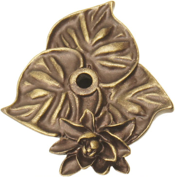 In The Garden Carpe Diem Antique Brass Triple lily pad back plate 2548-3