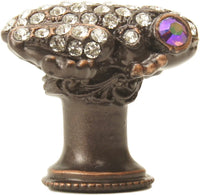 In The Garden Carpe Diem 2581-22C Oil Rub Bronze Frog knob w/ Swarovski Crystals 2581-22C