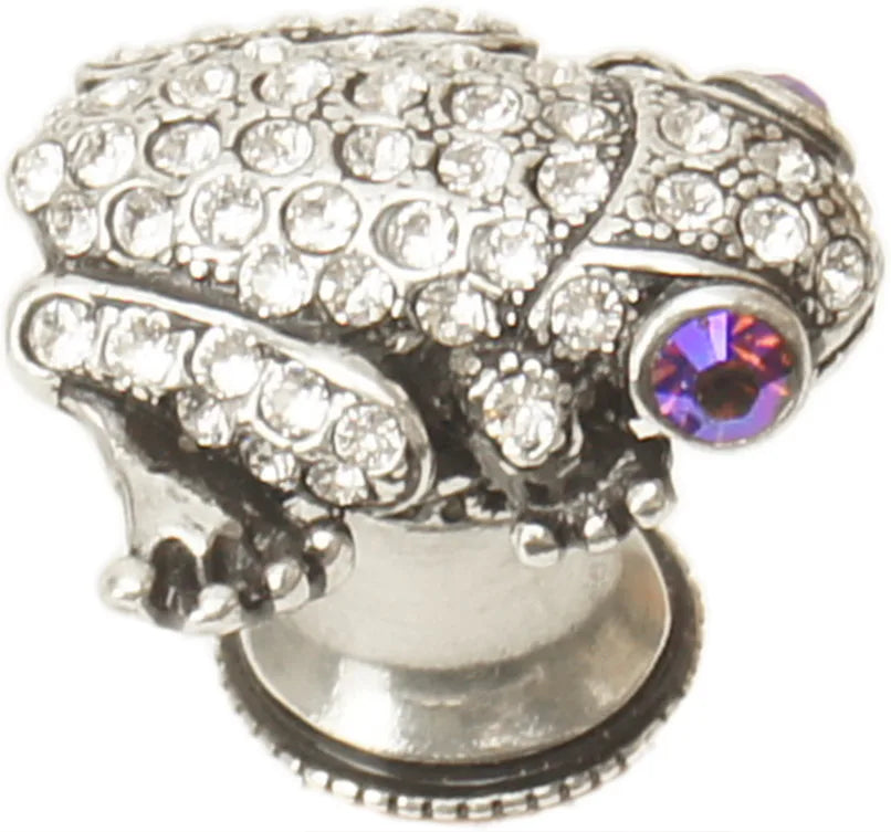 In The Garden Carpe Diem Chalice Frog knob w/ Swarovski Crystals 2581-9C