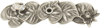 In The Garden Carpe Diem Lily pad & frog medium elongated back plate made with Swarovski Crystals 2582