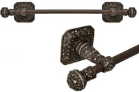 Juliane Grace towel bar with Swarovski Crystals Reeded Center 4050/4051/4052/4053
