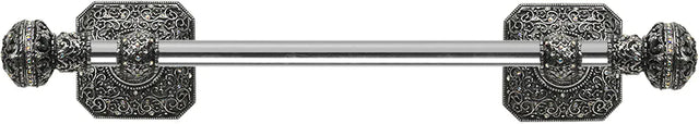 Juliane Grace 24'' cc towel bar with 350 Swarovski Clear & Aurore Boreale Crystals with 5/8'' smooth center 4051-9CAB