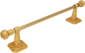 Juliane Grace 24'' cc towel bar with 350 Swarovski Clear Crystals with 5/8'' reeded center 4051R-8C