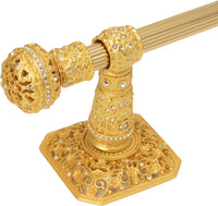 Juliane Grace 24'' cc towel bar with 350 Swarovski Clear Crystals with 5/8'' reeded center 4051R-8C