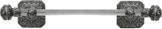 Juliane Grace 24'' cc towel bar with 350 Swarovski Clear & Aurore Boreale Crystals with 5/8'' reeded center 4051R-9CAB