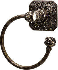 Juliane Grace swing towel reeded ring right with 131 Swarovski Clear Crystals 4059R-3C
