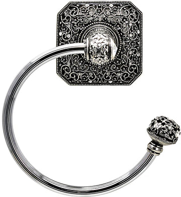 Juliane Grace swing towel reeded ring right with 131 Swarovski Clear Crystals 4059R-9C