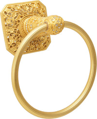 Juliane Grace full swing towel reeded ring with Swarovski Clear Crystals 4067R-8C