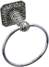 Juliane Grace full swing towel reeded ring with Swarovski Clear & Aurore Boreale Crystals 4067R-9CAB