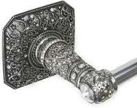 Juliane Grace 16'' cc towel bar with 213 Swarovski Clear & Aurore Boreale Crystals with 5/8'' smooth center 4170-9CAB