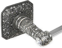 Juliane Grace 24'' cc towel bar with 213 Swarovski Clear & Aurore Boreale Crystals with 5/8'' reeded center 4170R-9CAB
