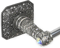 Juliane Grace 24'' cc towel bar with 213 Swarovski Clear & Aurore Boreale Crystals with 5/8'' smooth center 4171-9CAB