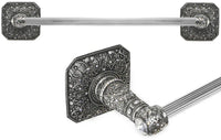 Juliane Grace 24'' cc towel bar with 213 Swarovski Clear & Aurore Boreale Crystals with 5/8'' reeded center 4171R-9CAB