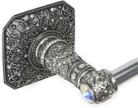 Juliane Grace 32'' cc towel bar with 213 Swarovski Clear & Aurore Boreale Crystals with 5/8'' smooth center 4172-9CAB
