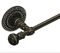 Juliane Grace II 16'' cc towel bar with 417 Swarovski Clear Crystals with 5/8'' smooth center 4250-3C