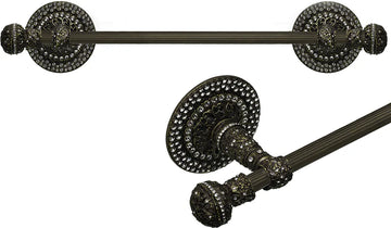 Juliane Grace II 24'' cc towel bar with 417 Swarovski Clear Crystals with 5/8'' reeded center 4251R-3C