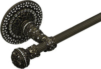 Juliane Grace II 24'' cc towel bar with 417 Swarovski Clear Crystals with 5/8'' reeded center 4251R-3C