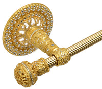 Juliane Grace II 24'' cc towel bar with 417 Swarovski Clear Crystals with 5/8'' reeded center 4251R-8C