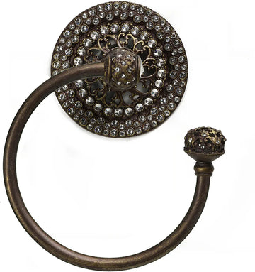 Juliane Grace II swing towel ring right with 225 Swarovski Clear Crystals 4259