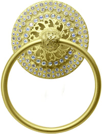 Juliane Grace II full swing towel smooth ring with Swarovski Clear Crystals 4267-8C