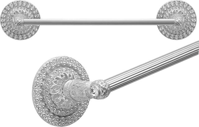 Juliane Grace towel bar with Swarovski Clear Crystals with 5/ reeded center 4280/4281/4282/4283