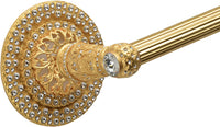 Juliane Grace 16'' cc towel bar with Swarovski Clear Crystals with 5/8'' reeded center 4280R-8C