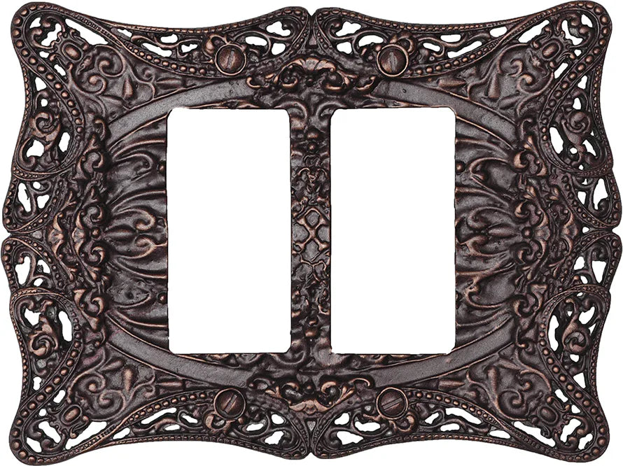 Acanthus Carpe Diem double rocker/GFI switchplate 5004