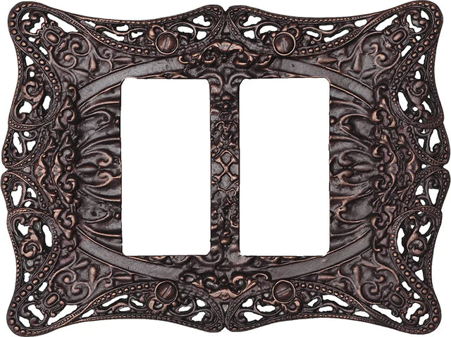Acanthus Carpe Diem double rocker/GFI switchplate 5004