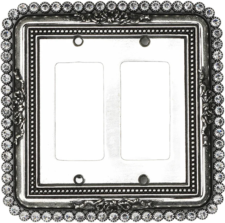 Cache Carpe Diem 5104-9C Chalice double rocker/GFI switchplate with 74 Swarovski Crystals 5104-9C
