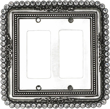Cache Carpe Diem 5104-9C Chalice double rocker/GFI switchplate with 74 Swarovski Crystals 5104-9C