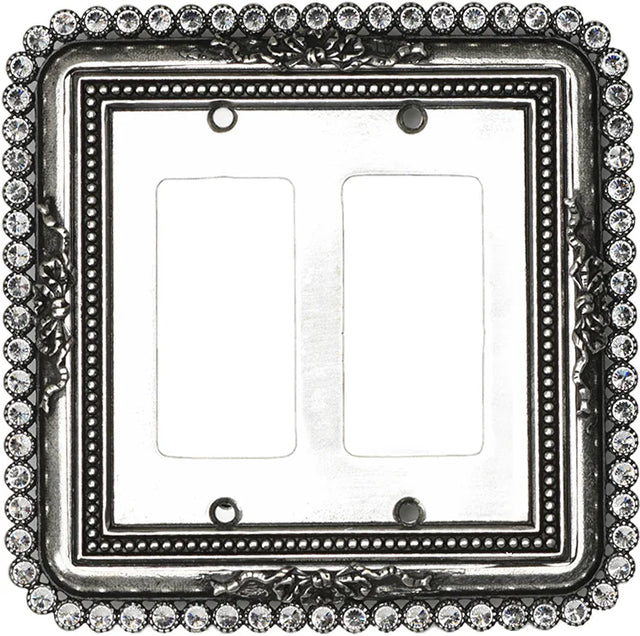 Cache Carpe Diem 5104-9C Chalice double rocker/GFI switchplate with 74 Swarovski Crystals 5104-9C
