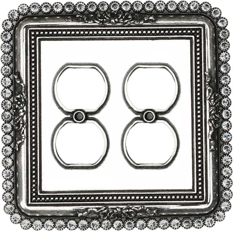 Cache Carpe Diem 5107-9C Chalice double duplex outlet with 74 Swarovski Crystals 5107-9C