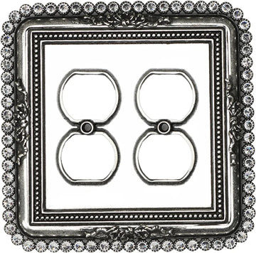 Cache Carpe Diem 5107-9C Chalice double duplex outlet with 74 Swarovski Crystals 5107-9C