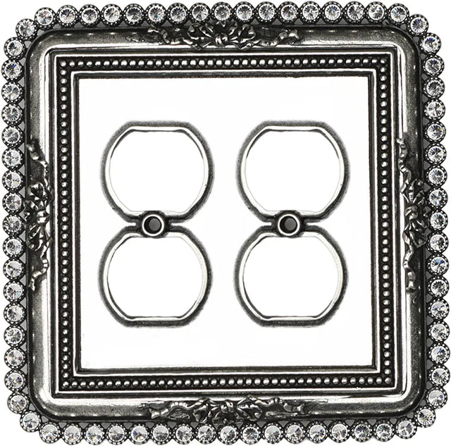 Cache Carpe Diem 5107-9C Chalice double duplex outlet with 74 Swarovski Crystals 5107-9C