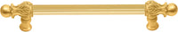 Acanthus 6'' cc with 5/8'' reeded center long pull Romanesque style in Gilded Mercury. 5550R-8