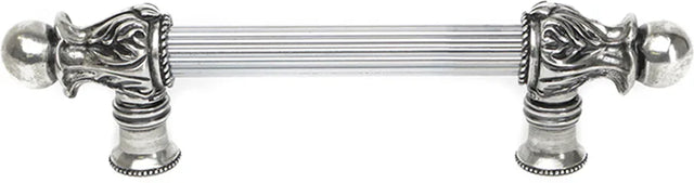 Acanthus 6'' cc with 5/8'' reeded center long pull Romanesque style in Chalice. 5550R-9