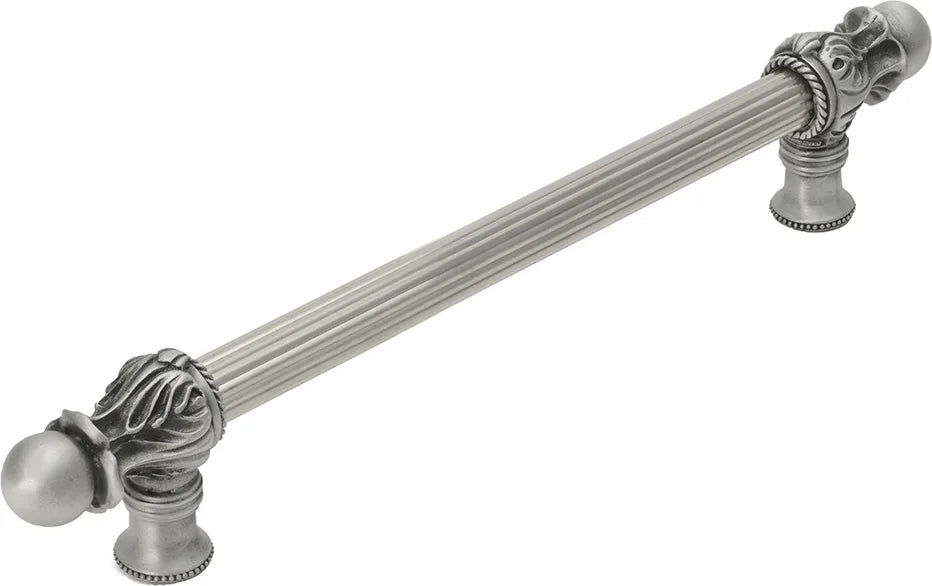 Acanthus 9'' cc with 5/8'' reeded center long pull Romanesque style 5551R-11