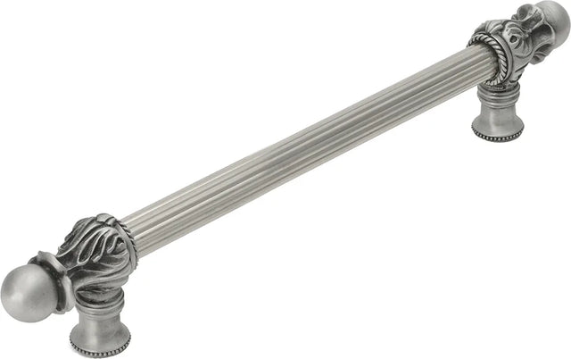 Acanthus 9'' cc with 5/8'' reeded center long pull Romanesque style 5551R-11
